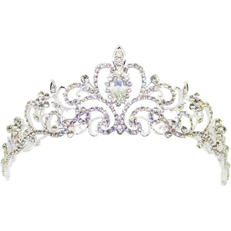 結婚式 ウェディング アクセサリー ティアラ 王冠 パール ラインストーン 花嫁 パーティー ブライダル シルバー