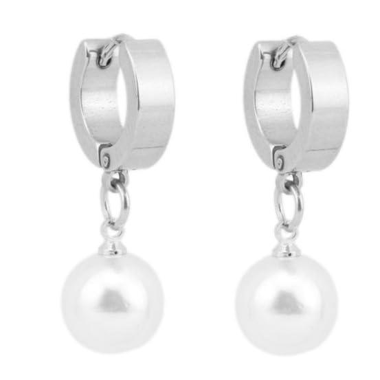 ピアス イヤリング 真珠パール調 両耳用2つ入り イヤークリップ ステンレス素材