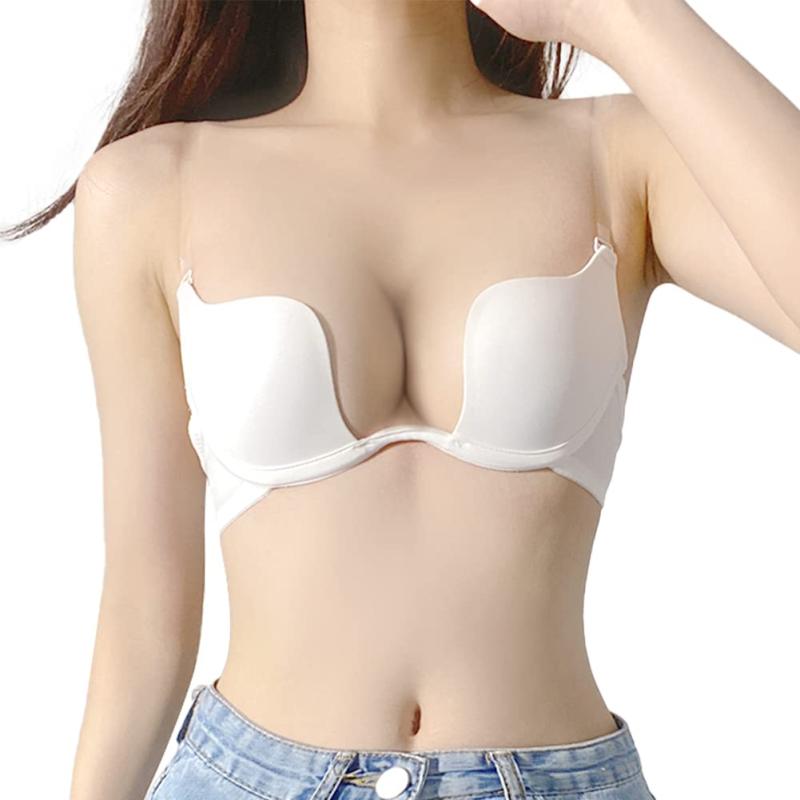 [Sexy code 1701] ストラップレス ブラジャー 背中見せ 透明ブラ紐 ドレス用インナー 盛れるブラ U型