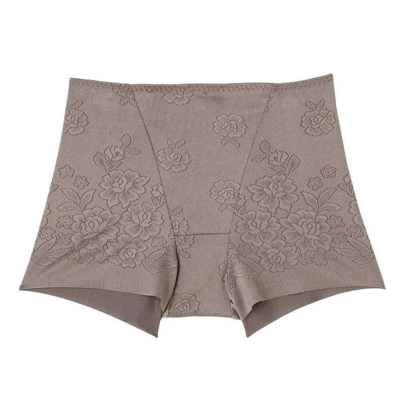 [アツギ] 花柄ジャガード ヘムショーツ 1分丈 サテン素材でスルッと履けて響きにくい