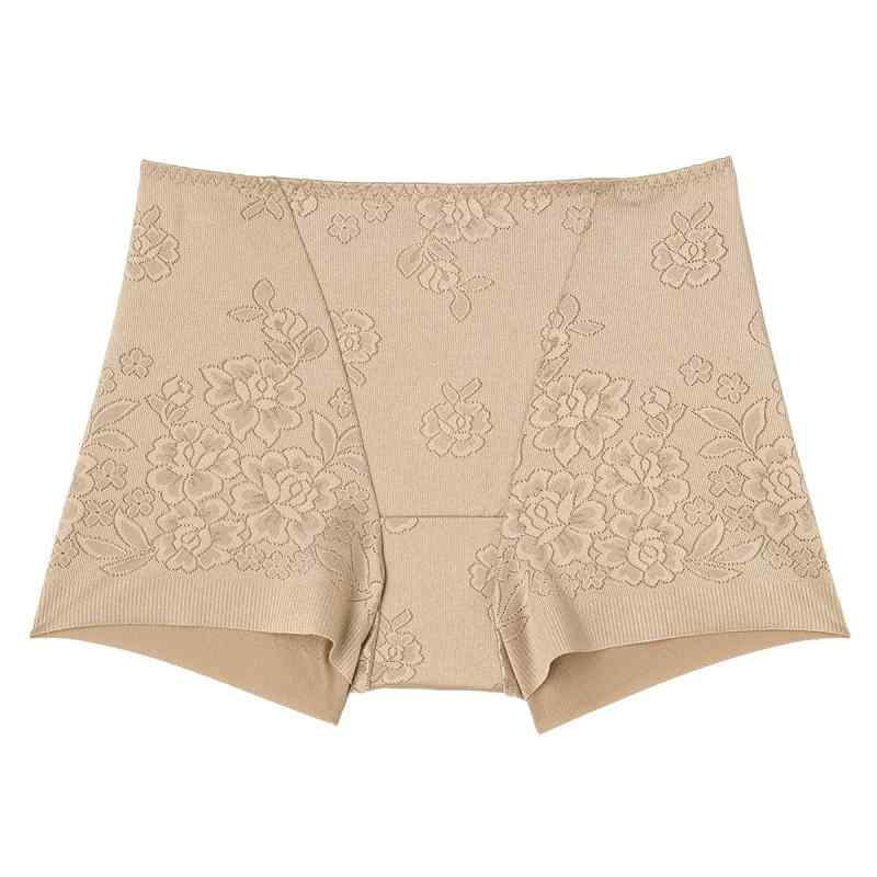 [アツギ] 花柄ジャガード ヘムショーツ 1分丈 サテン素材でスルッと履けて響きにくい