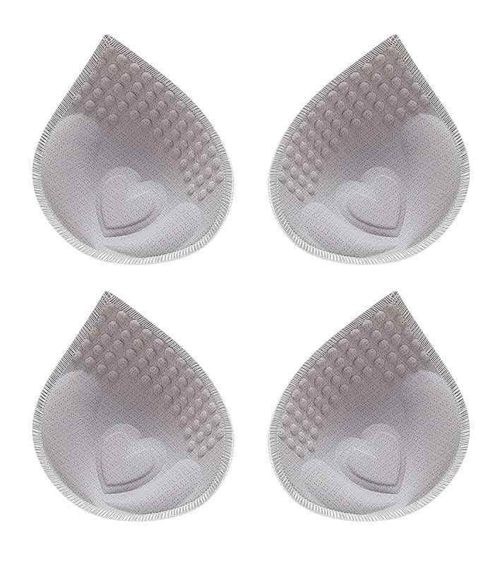 [LUPAPA] ブラパッド 2ペア4個 胸パッド 丸型 エッジロック 型崩れしにくい 薄い 通気性 ブラキャミ 付け替え ノンワイヤー パット