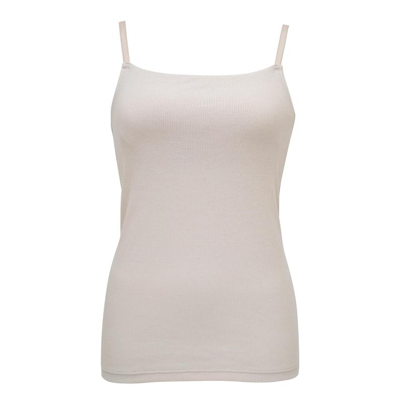 [ルシアン] ナチュラル menca.(メンカ) 綿混 ストレッチ 吸汗速乾 ブラキャミ レディース