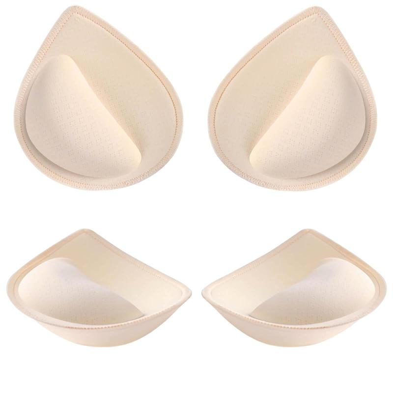 [fourfivesixはる] 2ペア4個ブラパッド バストアップ 丸型 スポーツブラ ナチュラルフィット ブラキャミ 付け替え ノンワイヤー パット カップ取り外し ブラインサートカップ パット カップ取