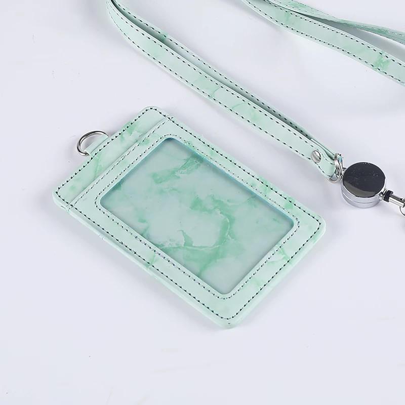 縦型 IDカードケース パスケース, 伸縮リール式ネックストラップ付き, 両面用 社員証・定期入れ 名札ホルダー [並行輸入品]