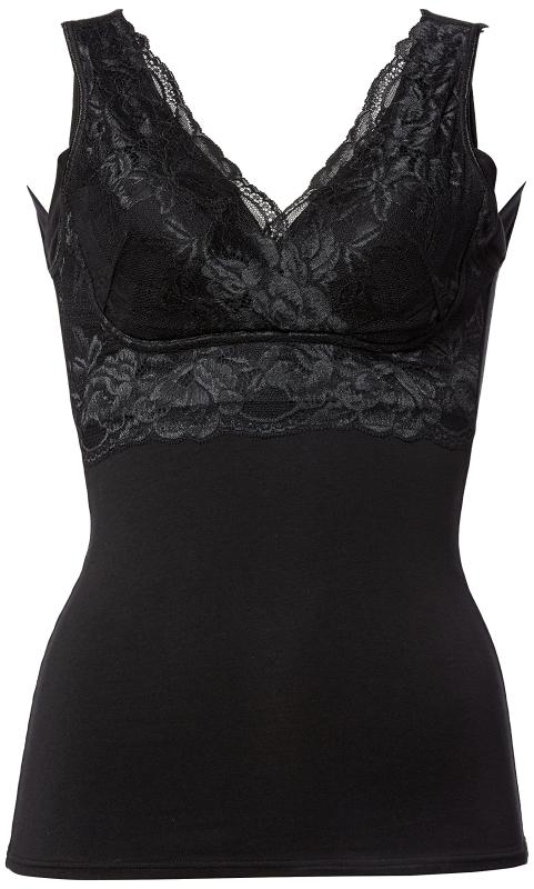 [カヤビューティラボ] ノンワイヤー補整ブラキャミ はくだけ簡単レーシータンクトップブラキャミ レディース