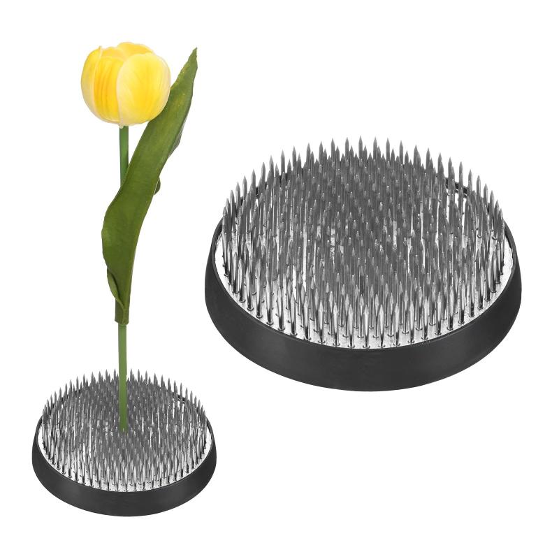 M METERXITY 2個入り フラワーフロッグ 8cm 丸型 剣山 ゴム底付き 花留め フラワーアレンジメント/クラ..