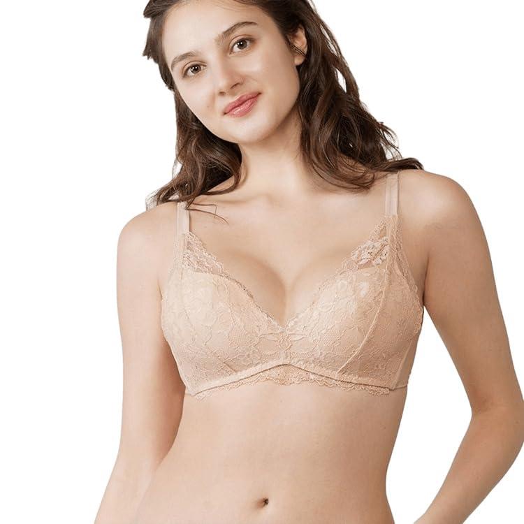 [Triumph] [トリンプ] ソフなちゅブラ 10219909 ノンワイヤー ブラジャー フラワーレース ソフトストレッチカップ 横流れ防止 後ろ姿すっきり設計