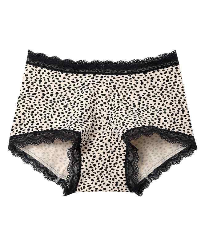 [アンフィ] サニタリーショーツ ボーイレングス 綿混 伸びがよい 羽つきナプキン対応 生理用ショーツ PFF052 レディース