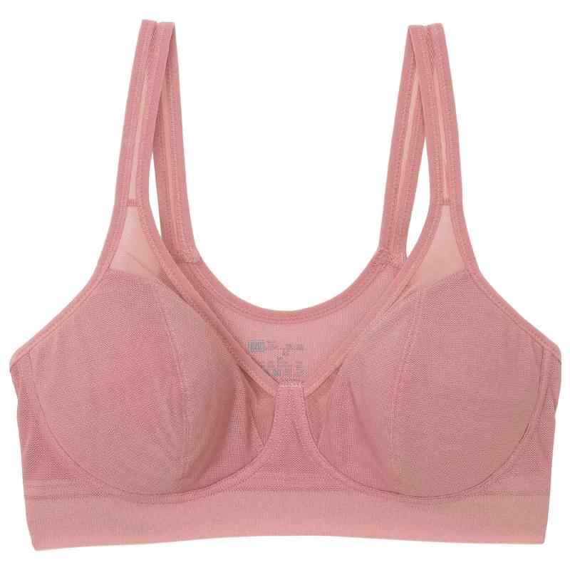 [ビー・ブイ・ディ] ブラジャー 軽い ムレにくい ハーフトップ 涼ブラ ノンワイヤー 吸水速乾 メッシュ レディース