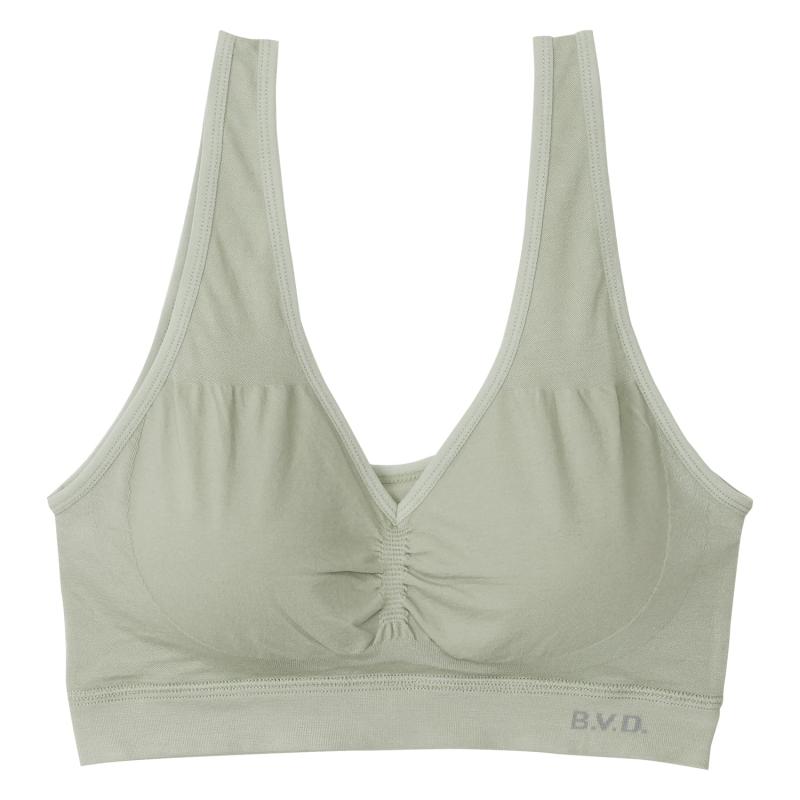 B.V.D.(ビー・ブイ・ディ) ブラジャースタイルサポート 成形 ハーフトップ ノンワイヤーブラ ナチュラルサポートレディース