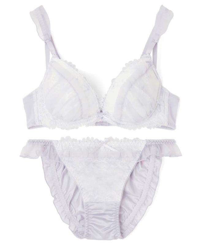 northerly(ノーザリー) インナーセットスウィートフラワープリントシフォン ブラジャー＆ショーツセットレディース