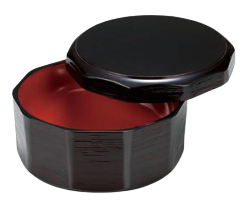 J-kitchens ひつまぶし 容器 うなぎ 器 木彫 飯器（ 大 ）溜内朱 17.5φcm × 10 食...