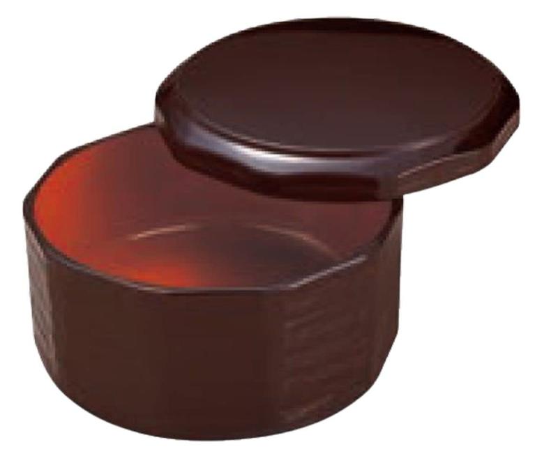 J-kitchens ひつまぶし 容器 うなぎ 器 ミニ木彫 飯器 溜内朱 13φcm × 8cm 食洗機...