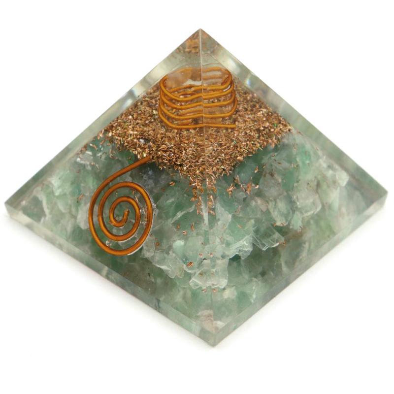天然石使用 水晶単結晶入り オルゴナイトピラミッド スピリチュアルグッズ...