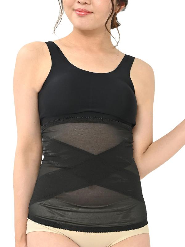 [JANJAM] 大きいサイズ レディース ウエストニッパー ガードル シースルー 補正下着 インナー