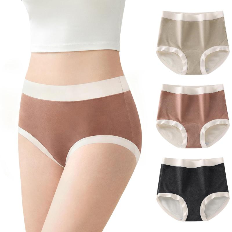 [polar lander] ショーツ レディース ハイウエストショーツ 前後 裏起毛パンツ 腹巻きパンツ あったかい 深ばき 腹部 ウエスト 温活 まるで湯たんぽ 大きいサイズ パンティ 女性用 秋冬 下着 3枚