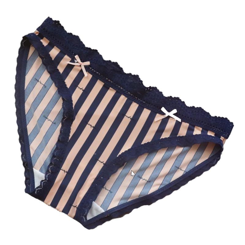 [バズ セレクション] ショーツ パンツ 下着 パンティー フリル リボン ストライプ ランジェリー レディース TXA054