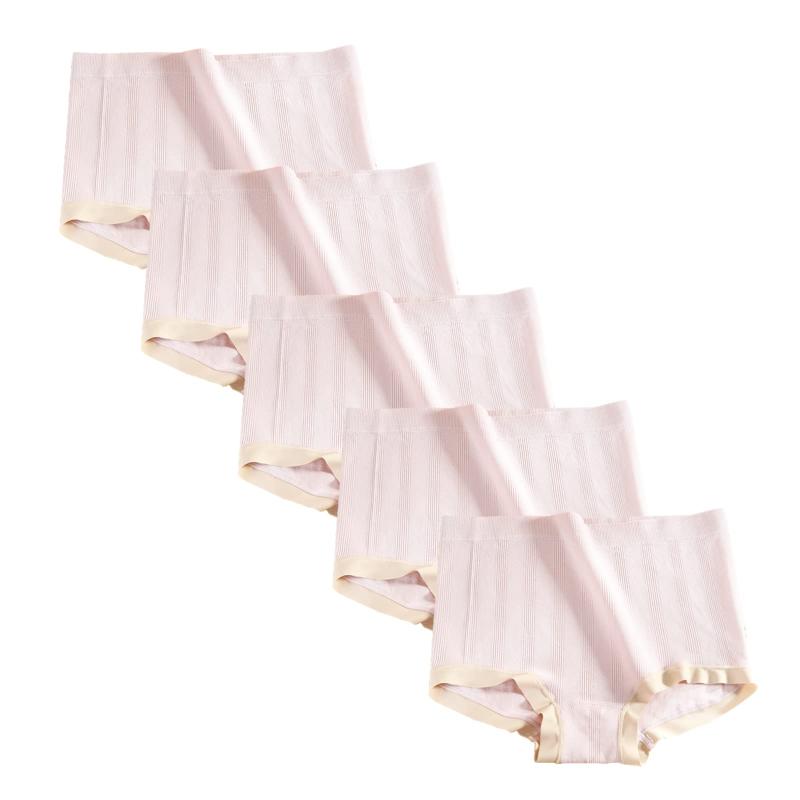 [Raiplusライプラス] ショーツ 下着 パンツ レディース 深め 5枚セット 可愛い シームレスショーツ ボクサーパンツ レディース 学生下着 下着セット 柔らか パンティー 女性用 M L