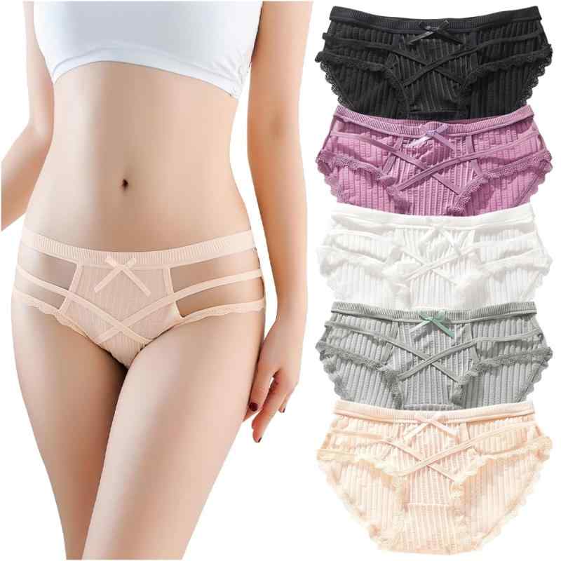 [TUOTISI] ショーツ レディース 女性下着 綿 ストレスフリー フルーバック スタンダード パンティー伸縮性 通気性 女性 レギュラーショーツ 5枚セット