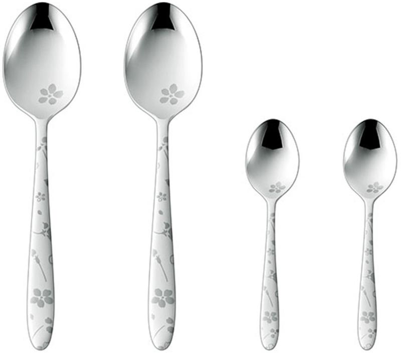 よこやま デザートスプーン2本 コーヒースプーン2本 燕人の匠 日本製 2P ECTO-500