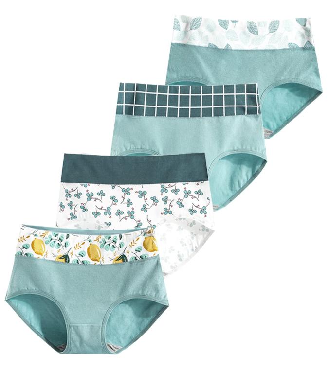 [LEFIKLA] ショーツ レディース 綿100% レギュラーショーツ 女性 下着 パンティ 抗菌 高通気性と伸縮性 パンツ ィオーガニックコットン 女性美形ショーツ 高通気性 抗菌 防臭 学生下着【4枚セッ