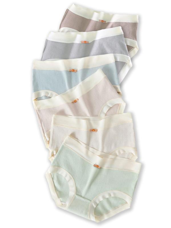 [Sheepyo] ショーツ レディース 下着 パンツ 6枚セット 綿100 パンティ 女性用 可愛い コットン パンティー 蝶結び 締め付け かわいい 消臭 抗菌 通気性 伸縮性 インナー