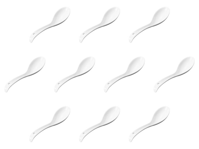 10個セット 強化丸型ラーメンレンゲ中 [ 17.6×4.3cm ] | 中華レンゲ 強化磁器 セトモノホンポ(Setomono..