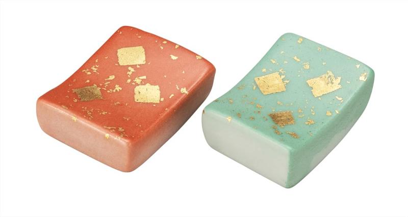 九谷焼いわたや 組箸置・金箔ちらし K9-433