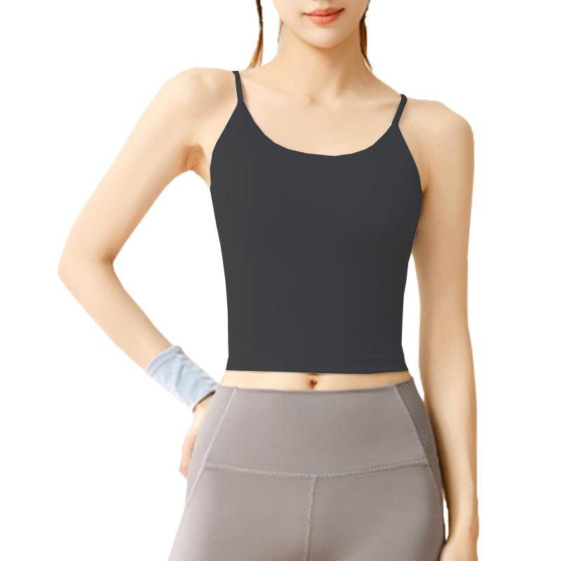 [Oekki] ヨガウェアトップカップ付き タンクトップレディース 女性用キャミソールベスト スポーツブラ ウィメンズスポーツトップス伸縮性速乾性 インドアフィットネス通勤インナーウェア