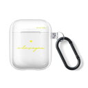 Airpods Airpods pro ケース TPU 英字 ロゴ デザイン クリア 透明 韓国 エアーポッズ プロ カバー かわいい 大人 おしゃれ イヤホンケース カラビナ フック 第一 第二 第三