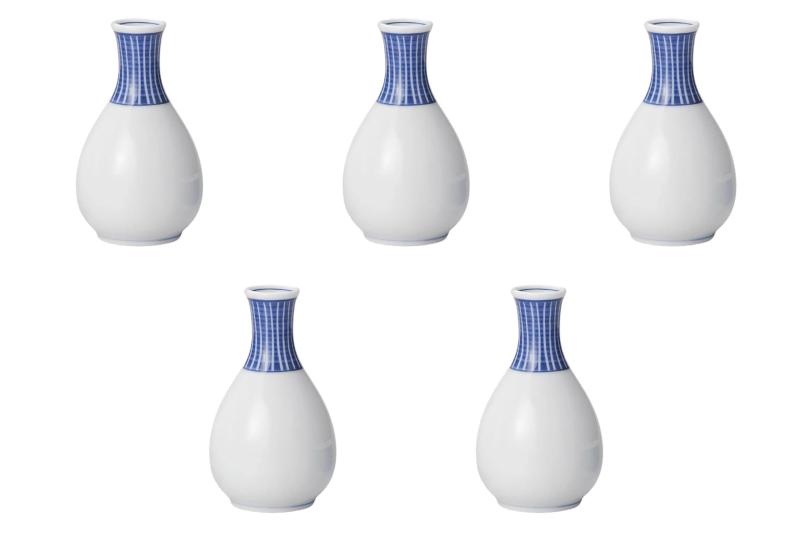 5個セット 口刷毛十草1号徳利 [ 6×12cm(160cc) ] | 徳利 セトモノホンポ(Setomonohonpo)