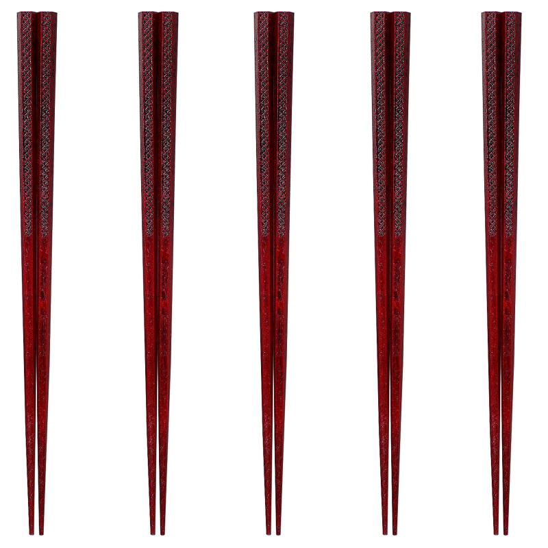 J-kitchens 幸せ箸 5膳 セット 素材：木材 箸 お箸 日本製 PID1912