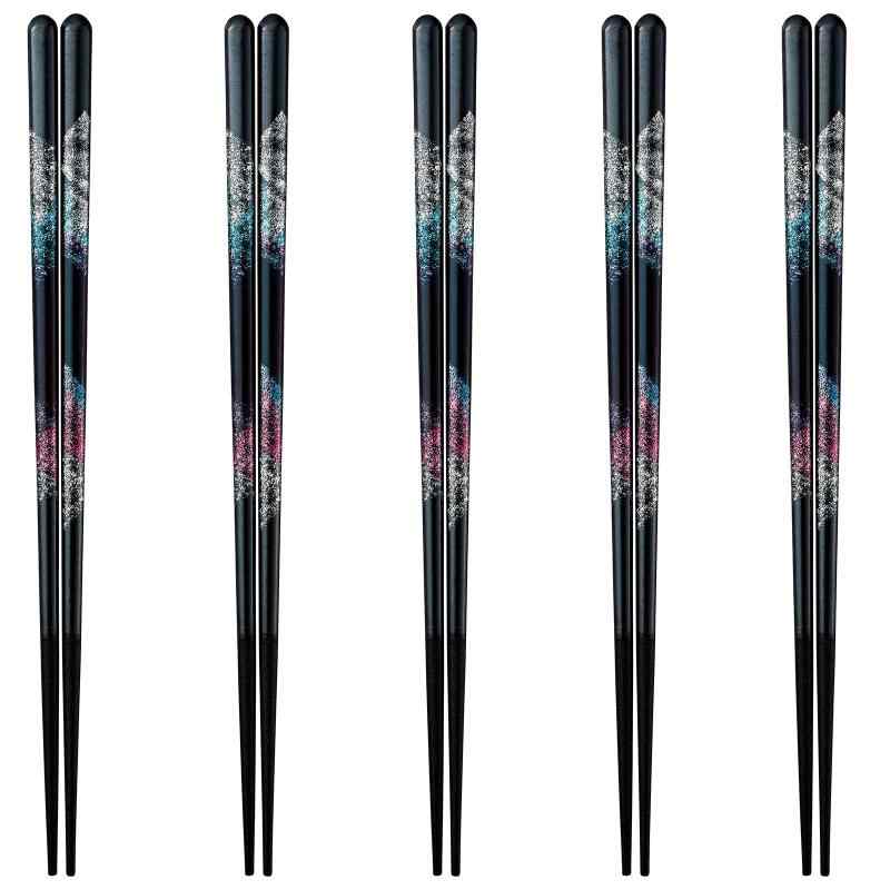 J-kitchens 幸せ箸 5膳 セット 素材：木材 箸 食洗機対応 お箸 日本製 PID8851