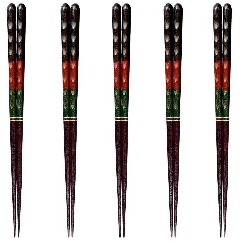 J-kitchens 幸せ箸 5膳 セット 素材：木材 箸 お箸 日本製 PID3138