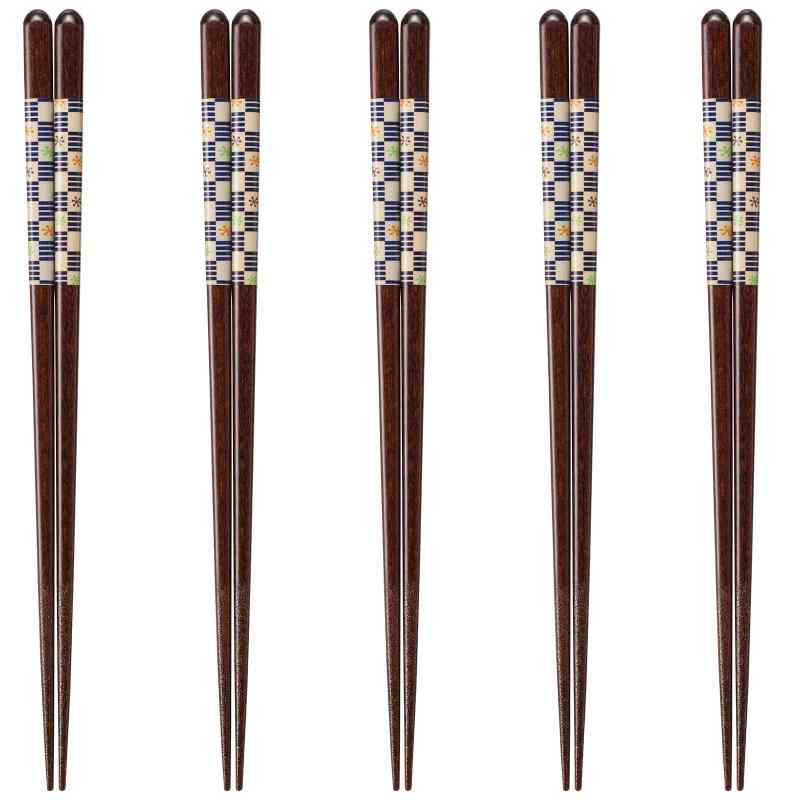 J-kitchens 幸せ箸 5膳 セット 素材：木材 箸 食洗機対応 お箸 日本製 PID9742