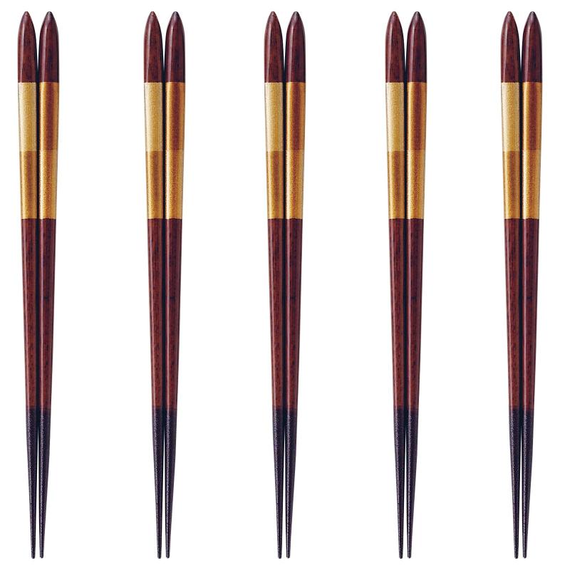 J-kitchens 幸せ箸 5膳 セット 素材：木材 箸 食洗機対応 お箸 日本製 PID8899