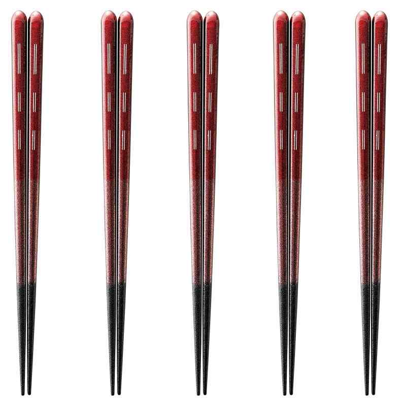 J-kitchens 幸せ箸 5膳 セット 素材：木材 箸 食洗機対応 お箸 日本製 PID7076