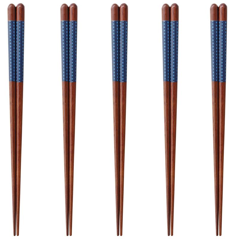 J-kitchens 幸せ箸 5膳 セット 素材：木材 箸 食洗機対応 お箸 日本製 PID9926