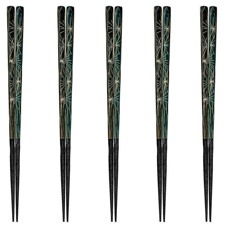 J-kitchens 幸せ箸 5膳 セット 素材：木材 箸 お箸 日本製 PID3633