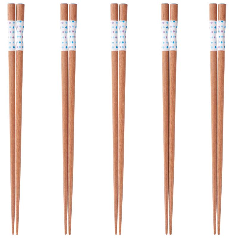 J-kitchens 幸せ箸 5膳 セット 素材：木材 箸 お箸 日本製 PID4203