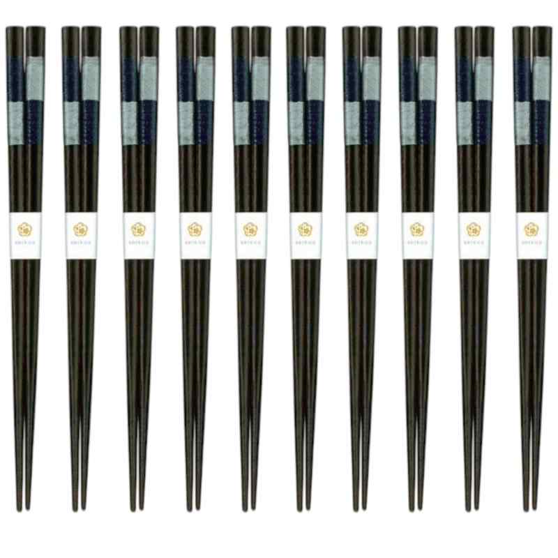 J-kitchens 箸 10膳セット お弁当 ピクニック 行楽用 運動会 来客用 おもてなし 木製 太目 太古 青 23.0cm 食洗機対応 日本製