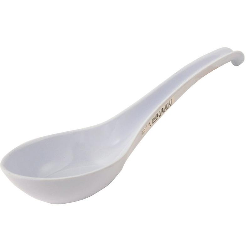 千羽鶴 メラミン レンゲスプーン DX白 大