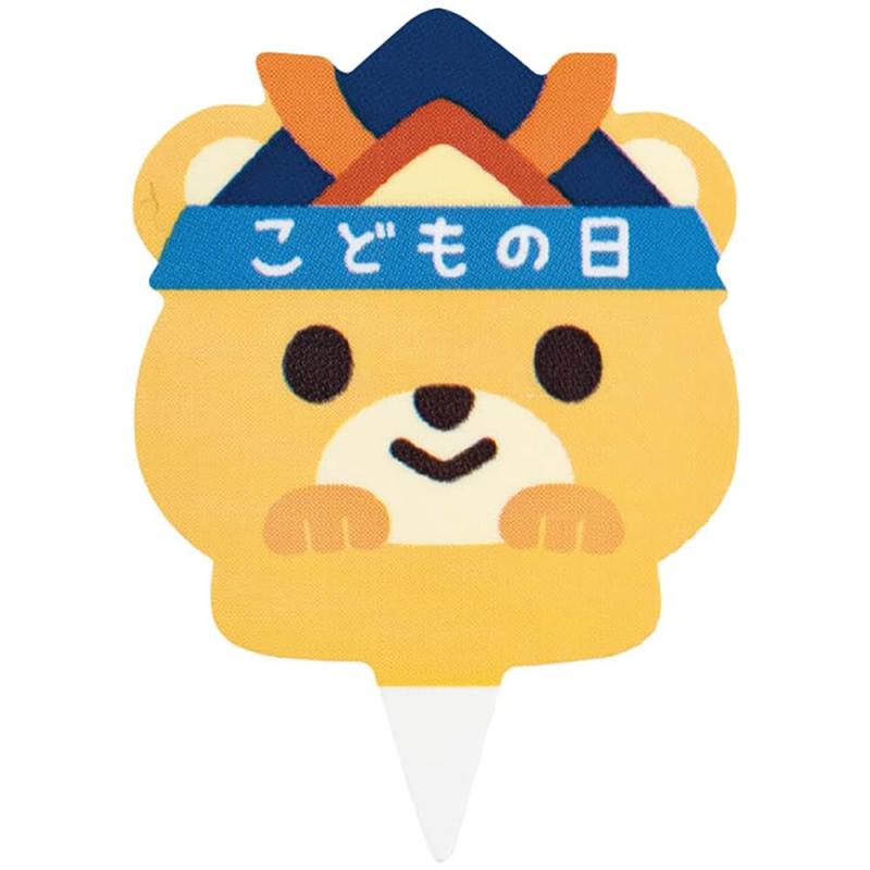 ヘッズ 日本製 ケーキピック 3.1×4.5cm 100枚 くま こどもの日 食品対応 HEADS CD-PC4