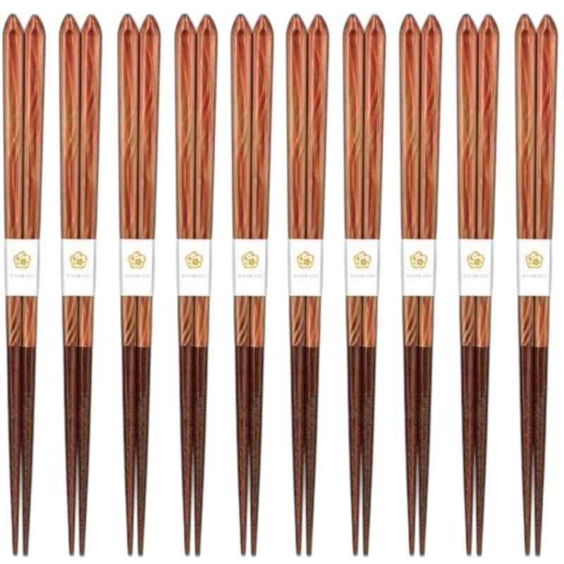 J-kitchens 箸 10膳セット お弁当 ピクニック 行楽用 運動会 来客用 おもてなし 木製 太刀風 21.0cm 食洗機対応 日本製