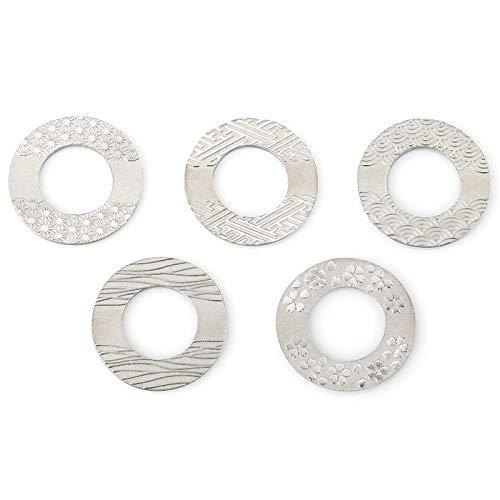 能作 箸置 - 輪（りん）- 5ヶ入 〔錫100%〕 501772