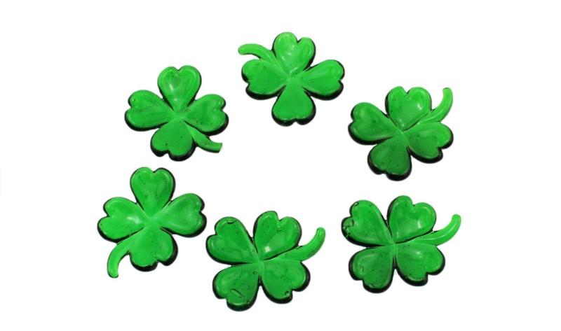 speed mao 可愛い クリア ガラス 四つ葉 クローバー 箸置き 6個 セット ペン置き などにも