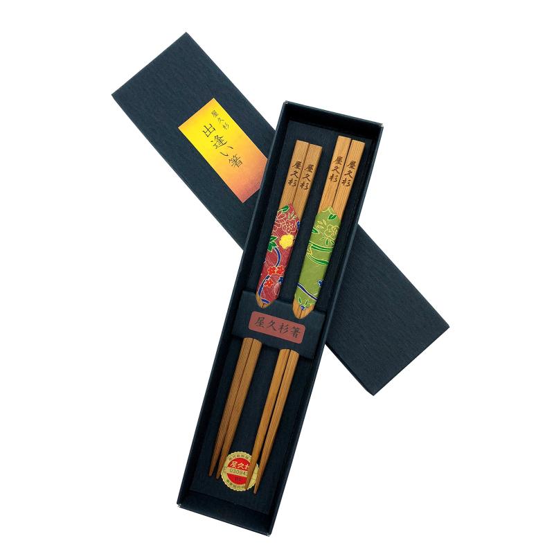 米玉利住工 出逢い夫婦箸 大23×1.7×0.8cm、小22×1.5×0.7cm