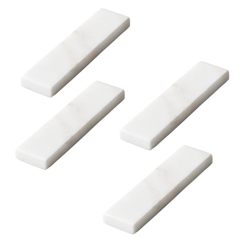 光洋陶器 KOYO 天然石 ホワイトマーブル 11cm カトラリーレスト 4個セット 箸置 R3000081