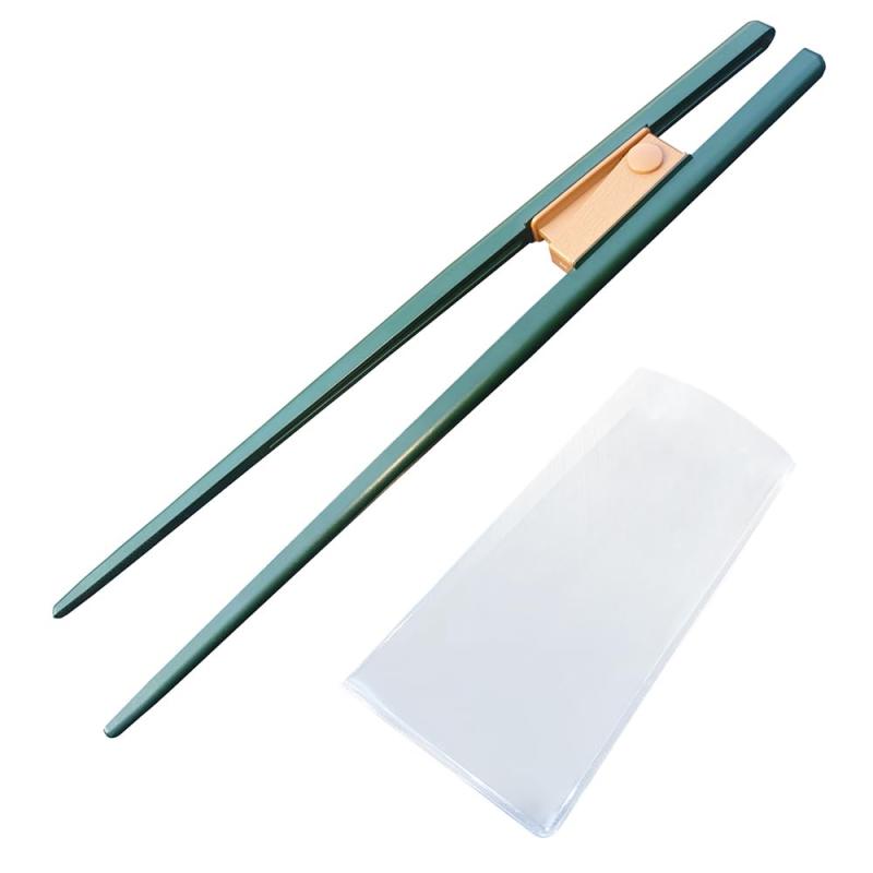 箸ぞうくん おつまみ 大人用 矯正箸 21cm 11歳以上目安【普通の箸に見えて自然と矯正できる】介護 補助箸 日本製 食洗機対応 左右兼用 Amazon.co.jp カバー付き (緑), OT_9（緑）